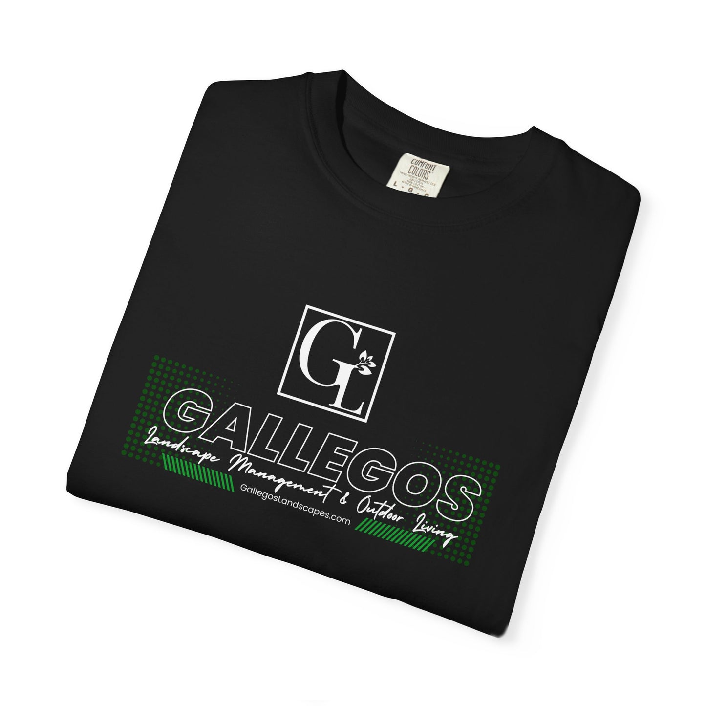 Custom Garment-Dyed T-Shirt, Gallegos Landscaping Tee, Outdoor Living Shirt, Soft Unisex Tee, Unique Graphic Shirt