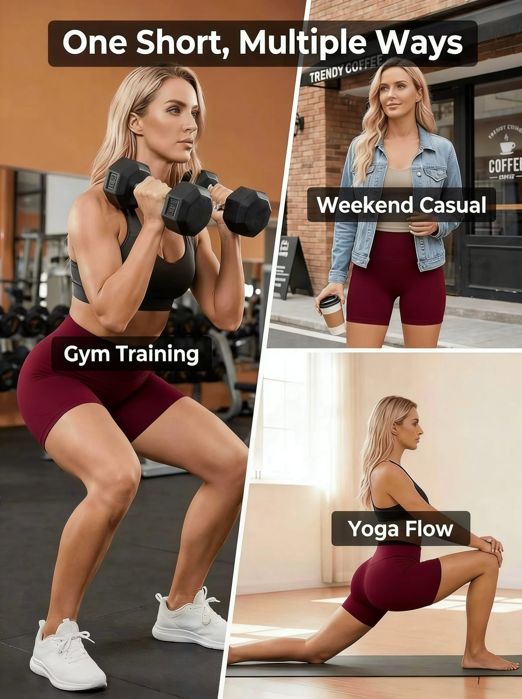 Red Tight Sports Shorts And Yoga Shorts, Comfortable And Breathable, With Excellent Elasticity And Skin-friendly Properties