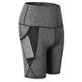 2023 Summer Gym Shorts Women High Waist Compression Quick Dry Yoga Shorts femme Fitness Running Push Up Shorts Pockets Design