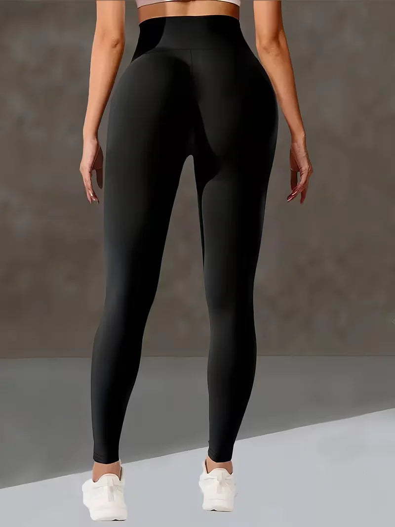 Women's High Waist Yoga Pants, Butt Lifting Wide Waistband Leggings, Adjustable Butt Lift Workout Trousers for Running Gym Fitne
