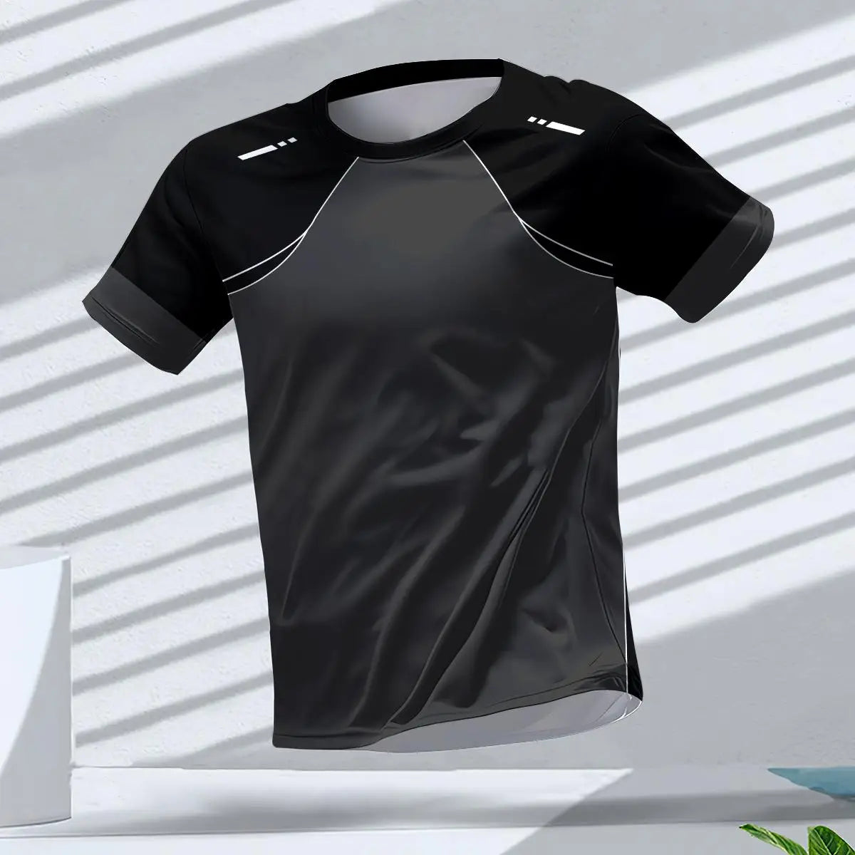 Fashion Breathable Men's Gym T-shirt Top Outdoor Run Sports Tee Quick Dry Fitness Man Clothing Casual Loose Short Sleeve T Shirt