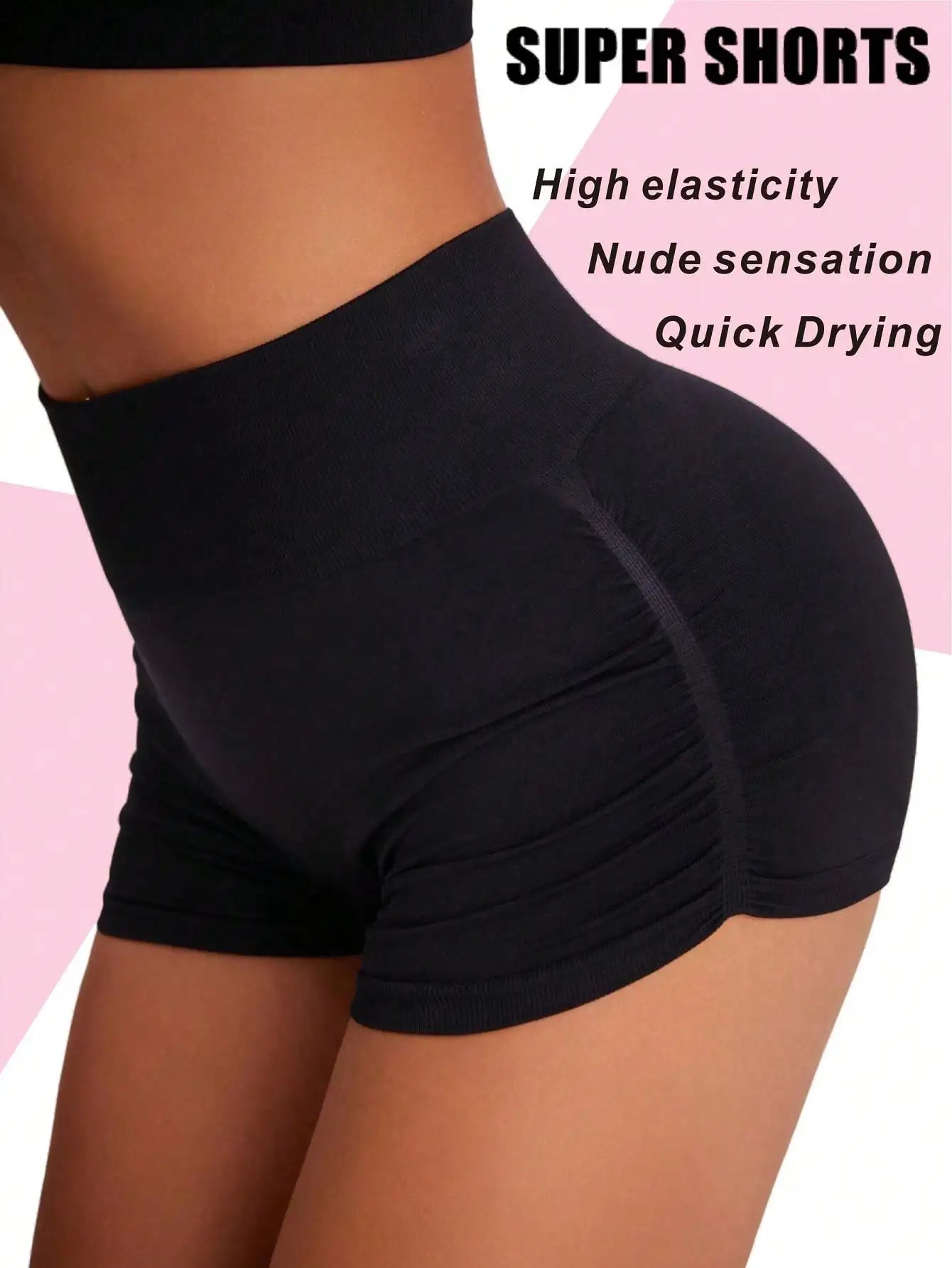 Women Workout Shorts Scrunch Butt Lifting Gym Shorts Seamless Yoga Biker Shorts