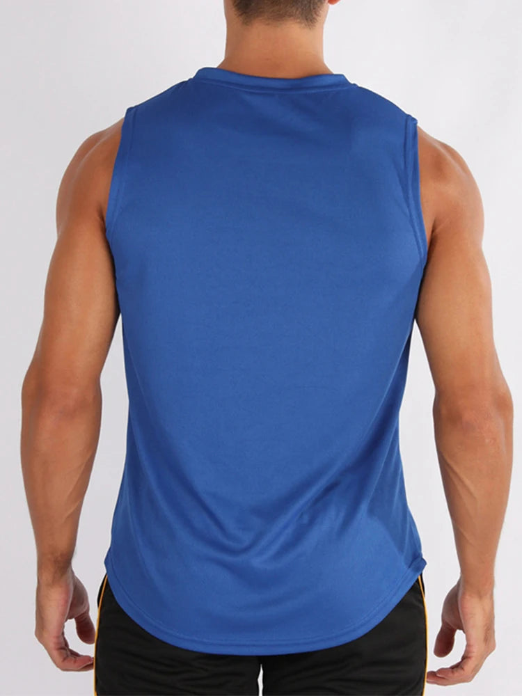 2025 Summer  Men's Sleeveless Fitness Vest New Running Gym Sportswear Printed Men's Clothing for Fitness And Running