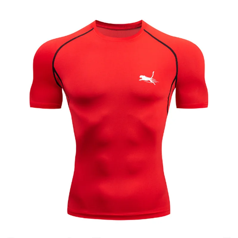 Men's Flight Print Quick Dry Compression Elastic T-Shirt Gym Running Training Slim Fit Athletic Sportswear Workout Top for Gyms