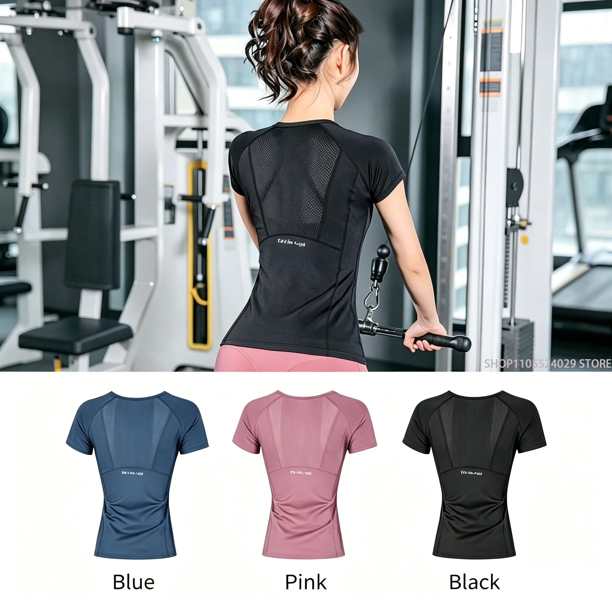 Women's Sports Wear For Fitness Running Jogging Seamless Short Sleeve Gym Woman Sport Shirt Yoga Top Female Workout Tops T-shirt