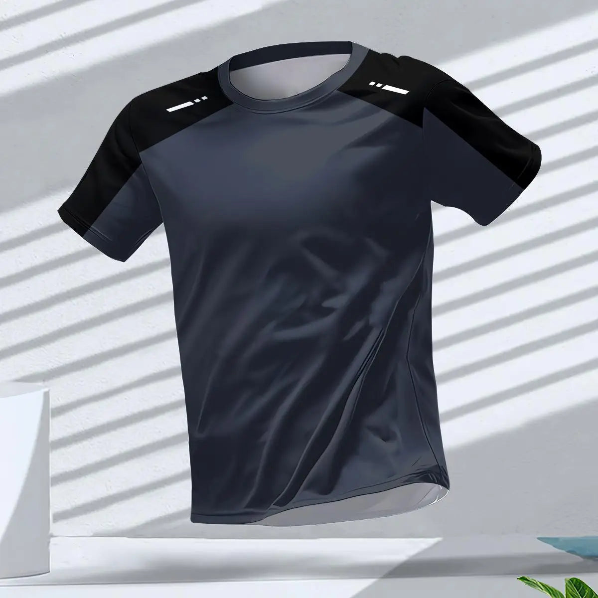 Fashion Breathable Men's Gym T-shirt Top Outdoor Run Sports Tee Quick Dry Fitness Man Clothing Casual Loose Short Sleeve T Shirt