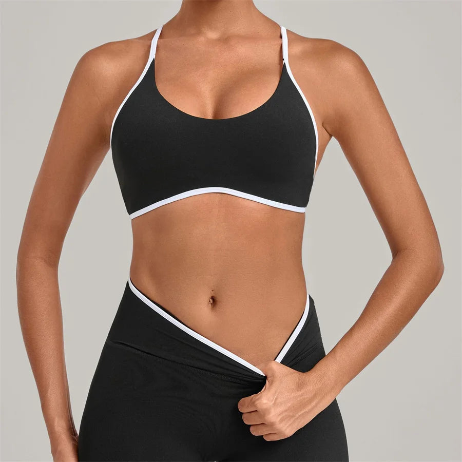 Gym Workout Clothes Women's Sprots Bras Yoga Sportswear Vest Top Fitness Wear Outside Running Open Back Tight Underwear Bra XP58