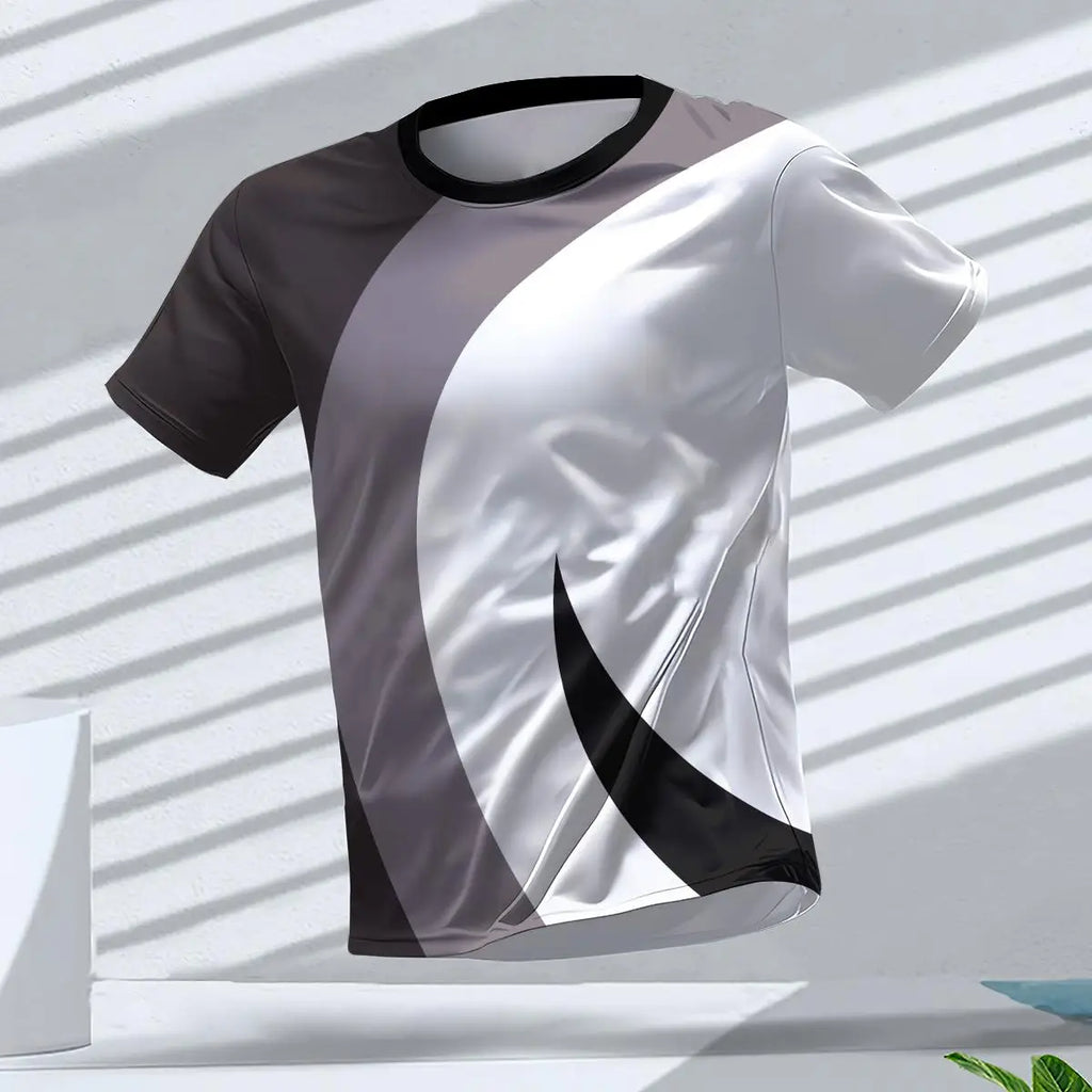 Fashion Breathable Men's Gym T-shirt Top Outdoor Run Sports Tee Quick Dry Fitness Man Clothing Casual Loose Short Sleeve T Shirt