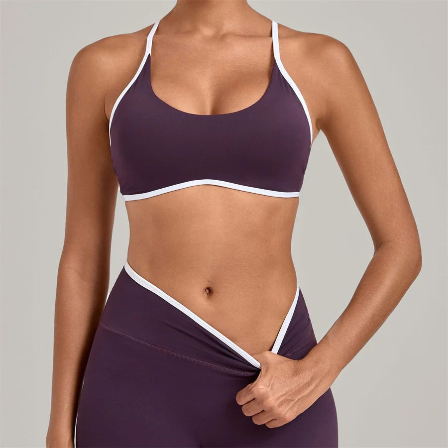 Gym Workout Clothes Women's Sprots Bras Yoga Sportswear Vest Top Fitness Wear Outside Running Open Back Tight Underwear Bra XP58