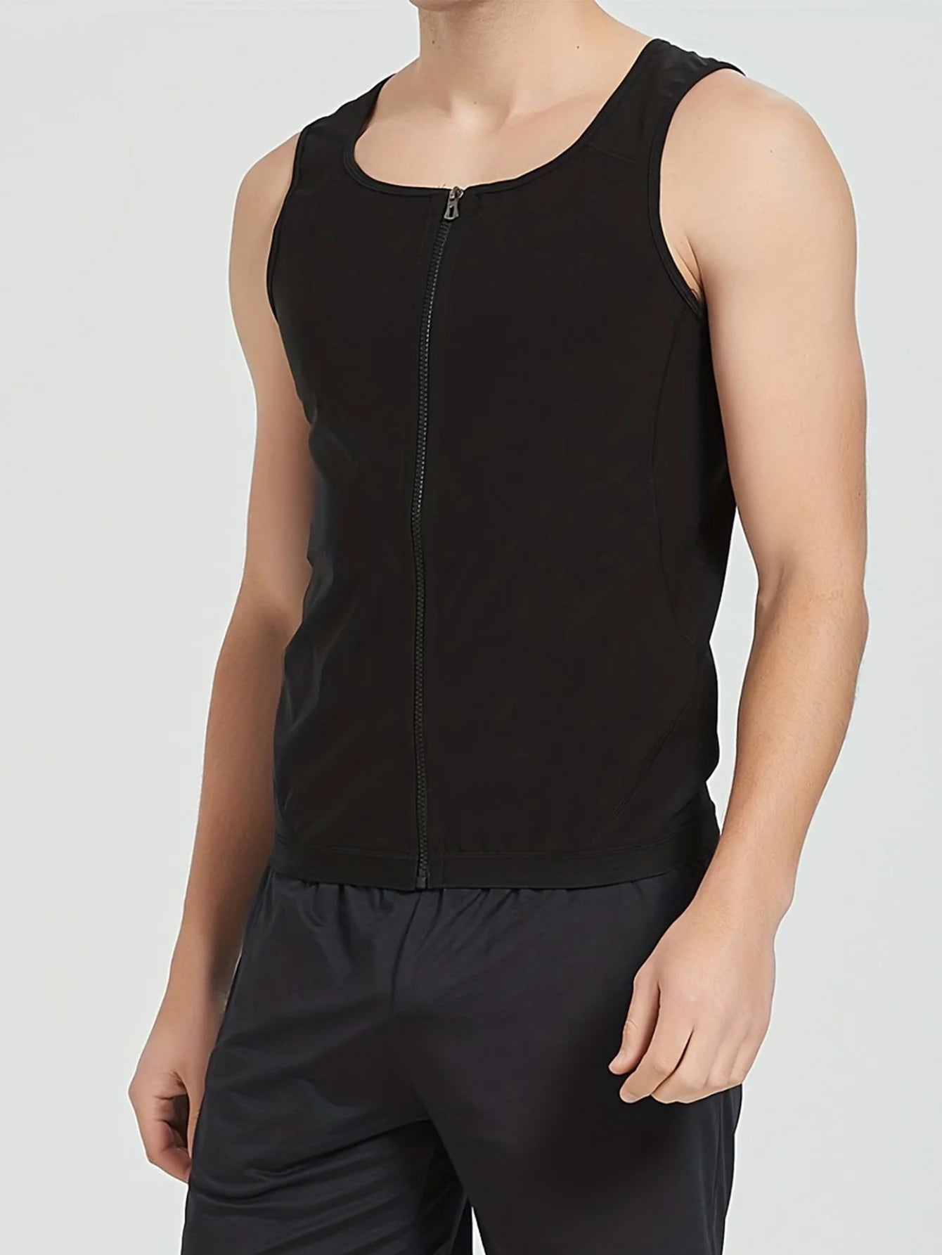 1pcs Sauna Sweat Suits Shirt Vest Waist Trainer for Men Compression Workout Shapewear Excersize Gym Clothes Working Out
