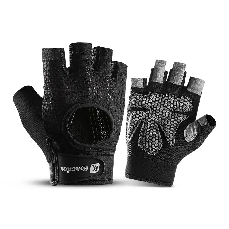 Half Finger Gloves Gym Fitness Anti-Slip Women Men Gel Pad Gloves Gym Cycling Fingerless Gloves Bicycle Accessories