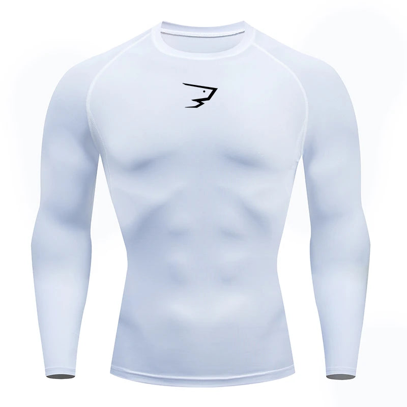 Men Running Compression T-shirt Long Sleeve Sport Tees Gym Fitness Sportshirts Male Jogging Tracksuit Homme Athletic Shirt Tops
