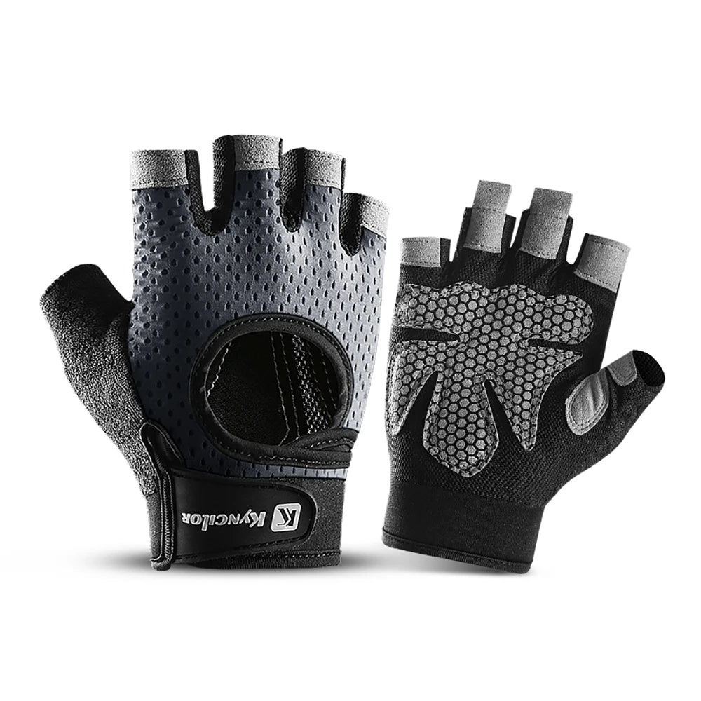 Half Finger Gloves Gym Fitness Anti-Slip Women Men Gel Pad Gloves Gym Cycling Fingerless Gloves Bicycle Accessories