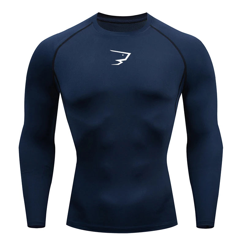 Men Running Compression T-shirt Long Sleeve Sport Tees Gym Fitness Sportshirts Male Jogging Tracksuit Homme Athletic Shirt Tops