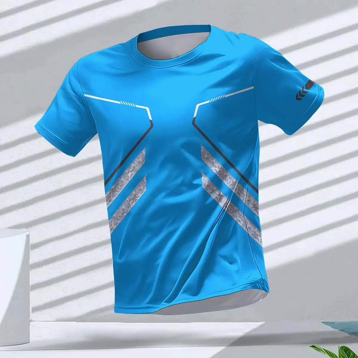 Fashion Breathable Men's Gym T-shirt Top Outdoor Run Sports Tee Quick Dry Fitness Man Clothing Casual Loose Short Sleeve T Shirt