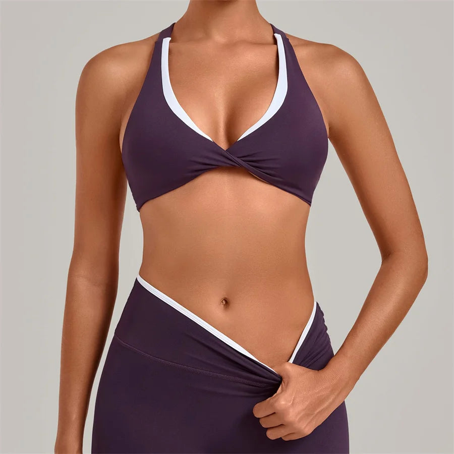 Gym Workout Clothes Women's Sprots Bras Yoga Sportswear Vest Top Fitness Wear Outside Running Open Back Tight Underwear Bra XP58