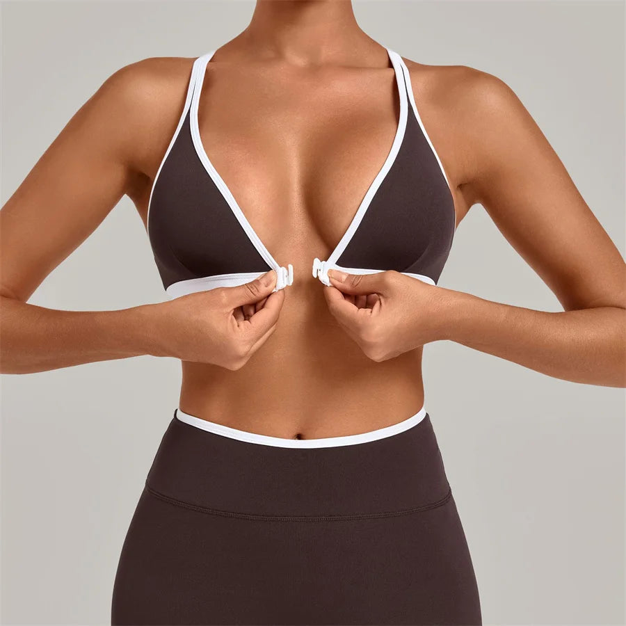 Gym Workout Clothes Women's Sprots Bras Yoga Sportswear Vest Top Fitness Wear Outside Running Open Back Tight Underwear Bra XP58
