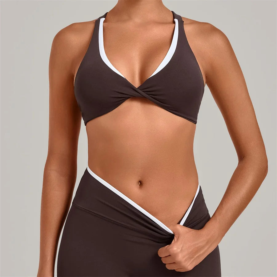 Gym Workout Clothes Women's Sprots Bras Yoga Sportswear Vest Top Fitness Wear Outside Running Open Back Tight Underwear Bra XP58