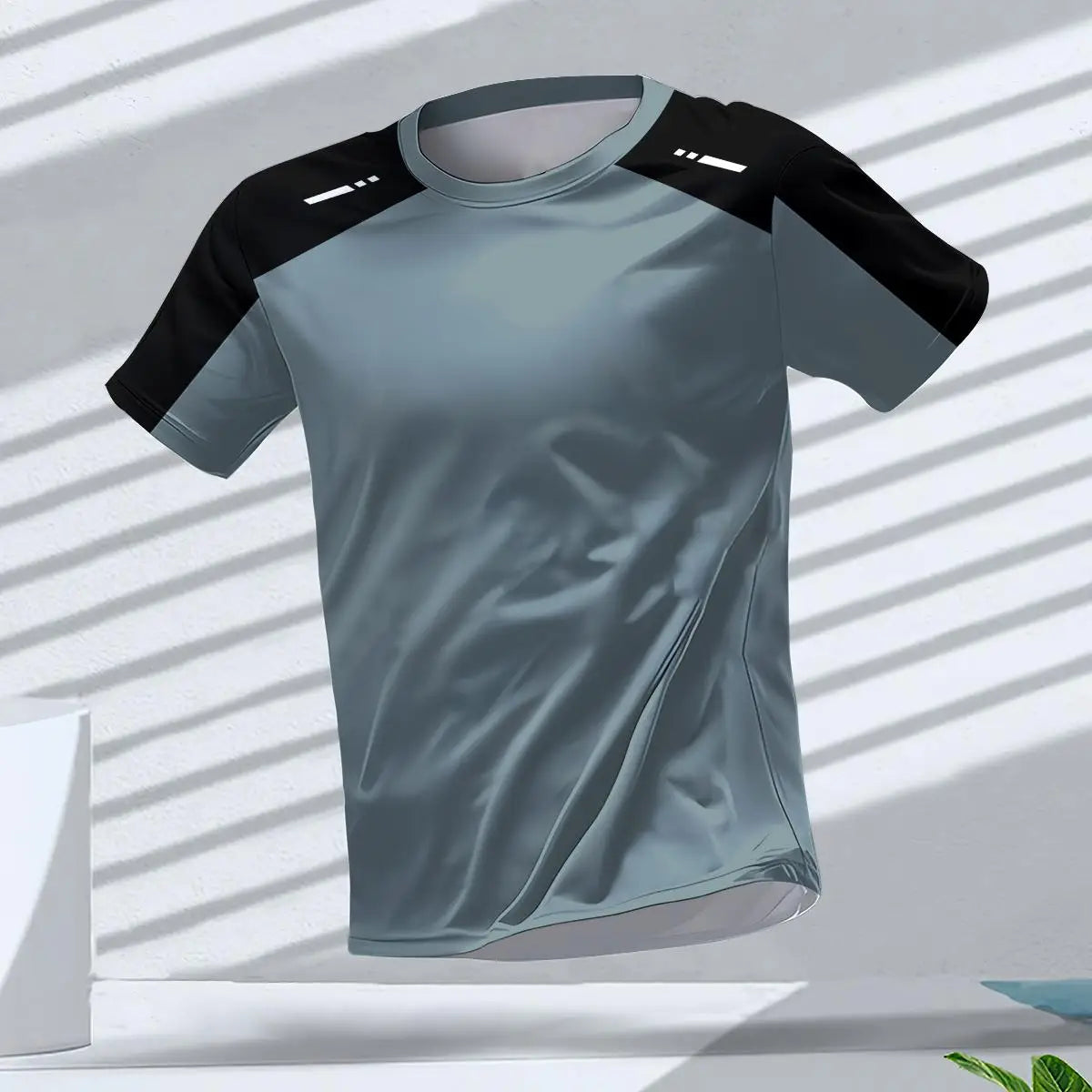 Fashion Breathable Men's Gym T-shirt Top Outdoor Run Sports Tee Quick Dry Fitness Man Clothing Casual Loose Short Sleeve T Shirt