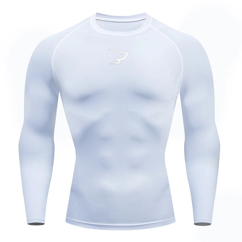 Men Running Compression T-shirt Long Sleeve Sport Tees Gym Fitness Sportshirts Male Jogging Tracksuit Homme Athletic Shirt Tops