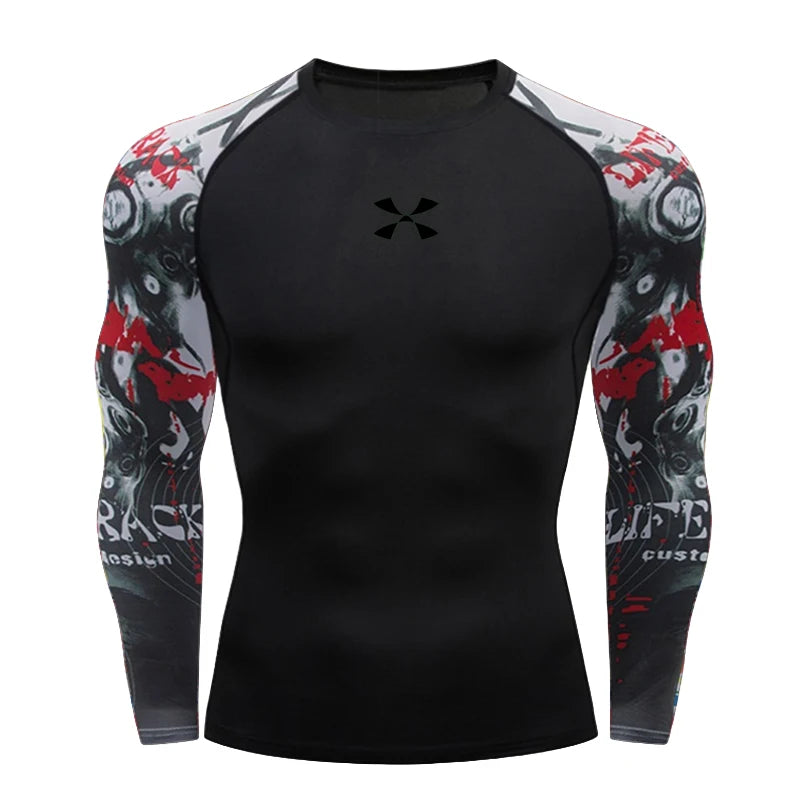 Cody Lundin Men's Compression Gym Wear Swim T Shirt Wholesale Men Gym Wear Slim Fit Rash Guard Compression T Shirt