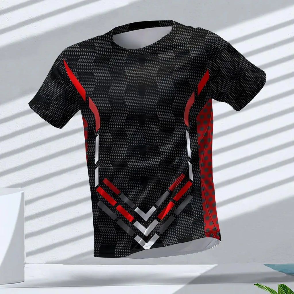 Fashion Breathable Men's Gym T-shirt Top Outdoor Run Sports Tee Quick Dry Fitness Man Clothing Casual Loose Short Sleeve T Shirt