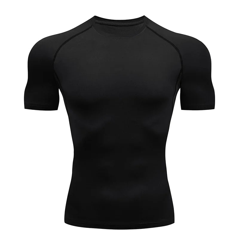 Men's Compression Tshirts Gym Fitness Quick Dry Rash Guard for Summer Athletic Tight Sport Gym Shirts Tops Tees Running Training
