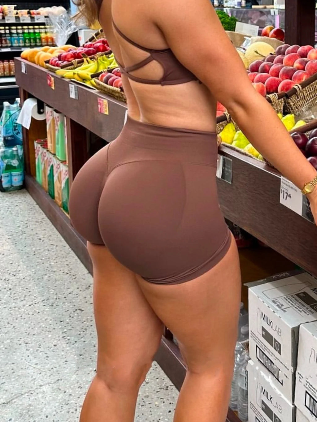 Shorts Women Gym Shorts Low Waist Seamless Yoga Shorts Workout Biker Short Stretch Fitness Short