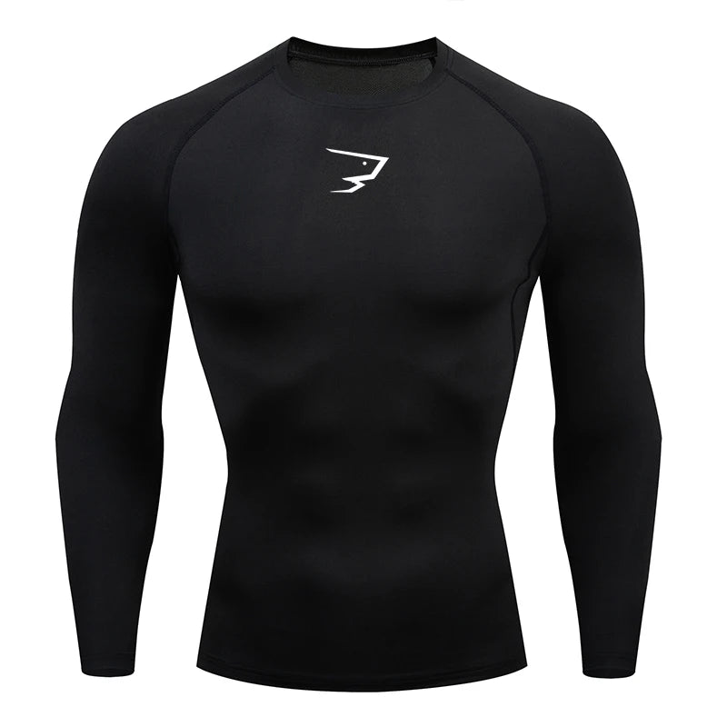 Men Running Compression T-shirt Long Sleeve Sport Tees Gym Fitness Sportshirts Male Jogging Tracksuit Homme Athletic Shirt Tops