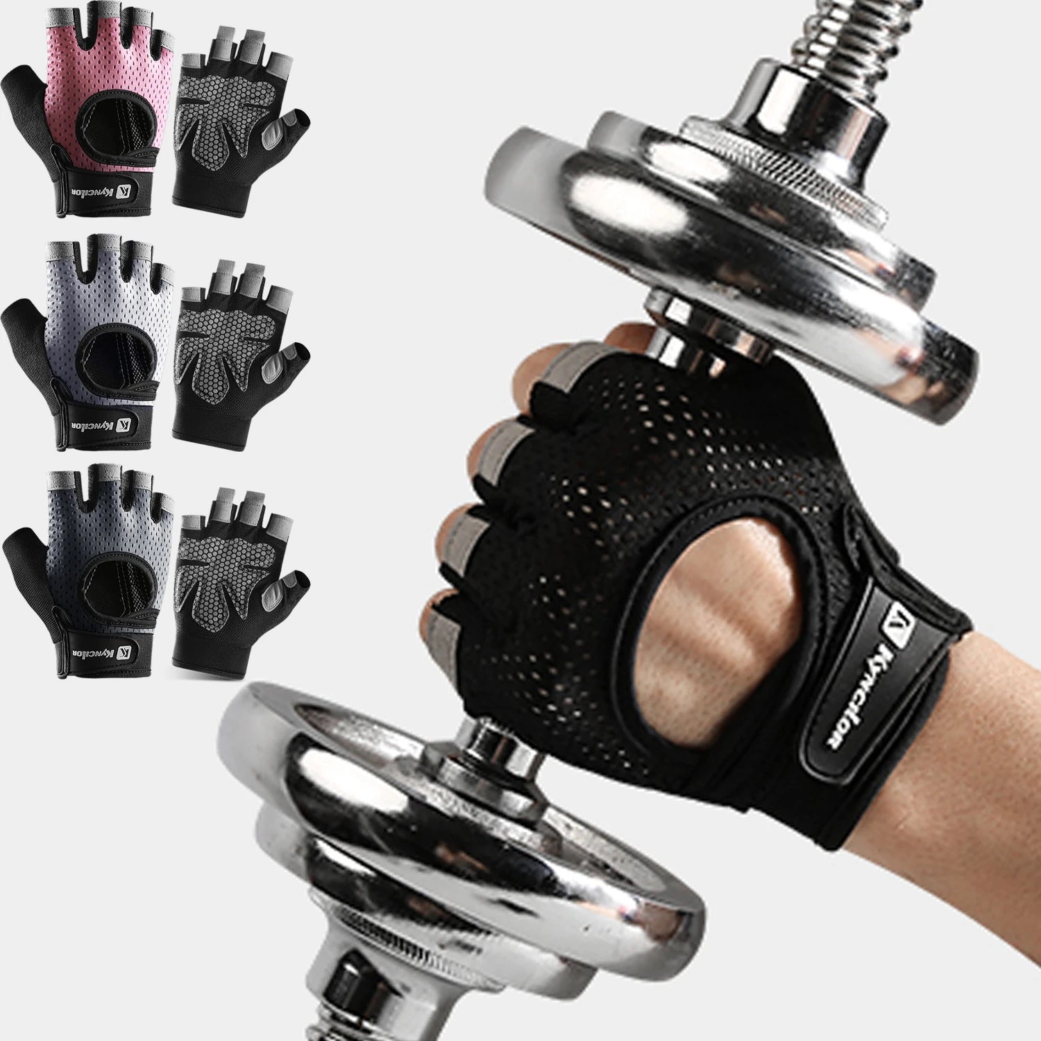 Half Finger Gloves Gym Fitness Anti-Slip Women Men Gel Pad Gloves Gym Cycling Fingerless Gloves Bicycle Accessories