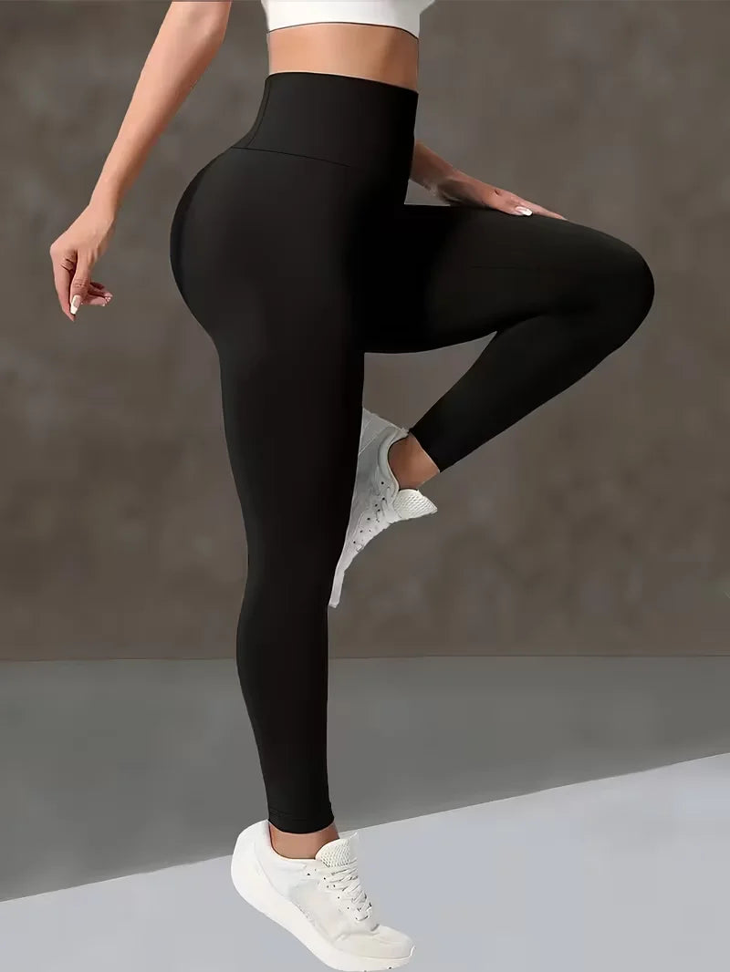 Women's High Waist Yoga Pants, Butt Lifting Wide Waistband Leggings, Adjustable Butt Lift Workout Trousers for Running Gym Fitne