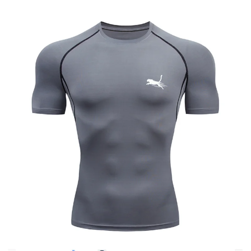Men's Flight Print Quick Dry Compression Elastic T-Shirt Gym Running Training Slim Fit Athletic Sportswear Workout Top for Gyms
